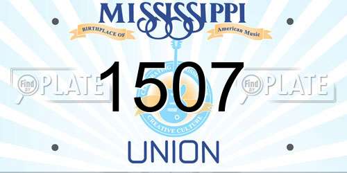 1507 Mississippi License Plate