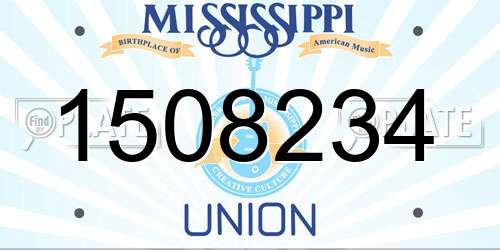 1508234 Mississippi License Plate