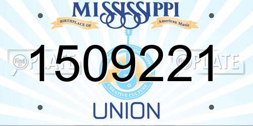 1509221 Mississippi License Plate