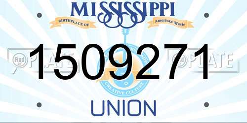 1509271 Mississippi License Plate