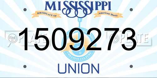 1509273 Mississippi License Plate