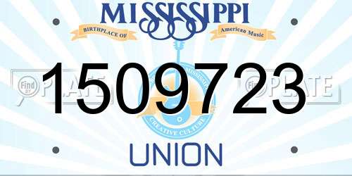 1509723 Mississippi License Plate