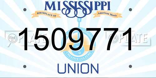 1509771 Mississippi License Plate