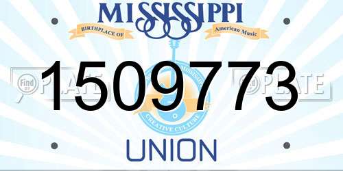 1509773 Mississippi License Plate