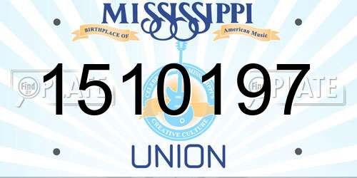 1510197 Mississippi License Plate