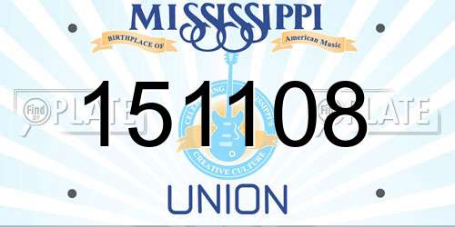 151108 Mississippi License Plate
