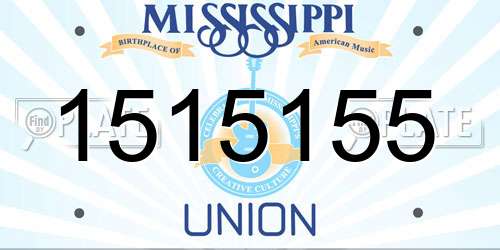 1515155 Mississippi License Plate
