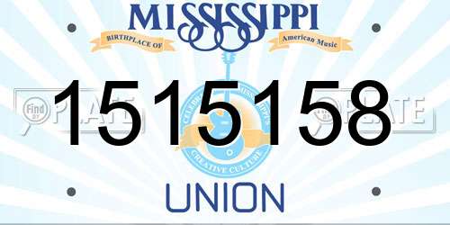 1515158 Mississippi License Plate