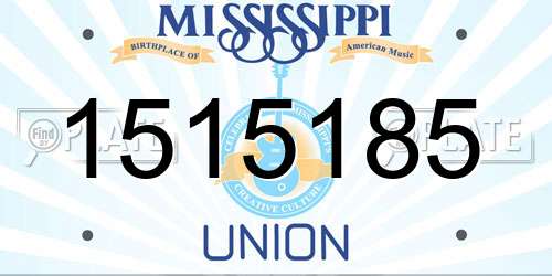 1515185 Mississippi License Plate