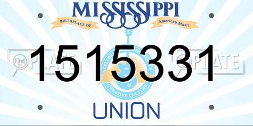 1515331 Mississippi License Plate