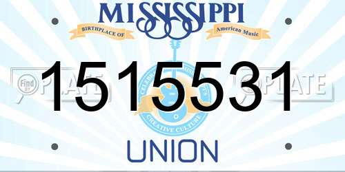 1515531 Mississippi License Plate
