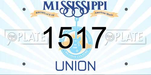 1517 Mississippi License Plate