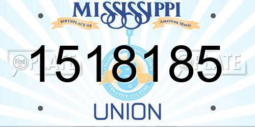 1518185 Mississippi License Plate