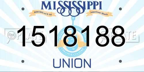 1518188 Mississippi License Plate