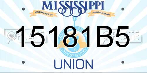 15181B5 Mississippi License Plate