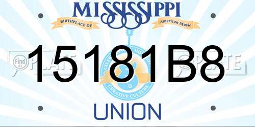 15181B8 Mississippi License Plate