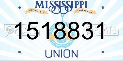 1518831 Mississippi License Plate