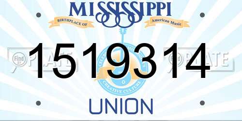 1519314 Mississippi License Plate