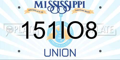 151IO8 Mississippi License Plate