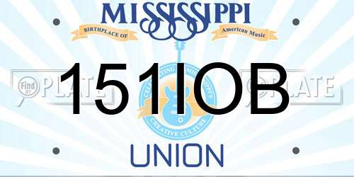 151IOB Mississippi License Plate