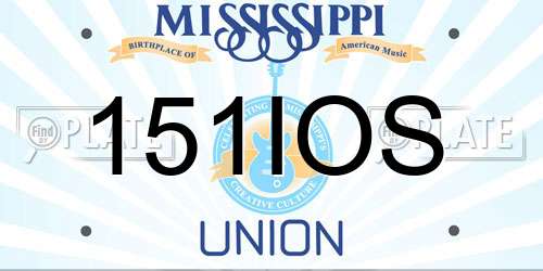 151IOS Mississippi License Plate