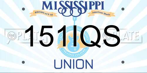 151IQS Mississippi License Plate