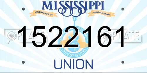 1522161 Mississippi License Plate