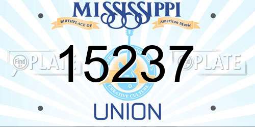 15237 Mississippi License Plate