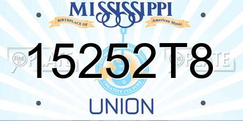 15252T8 Mississippi License Plate