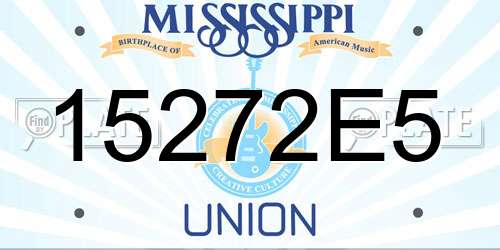 15272E5 Mississippi License Plate