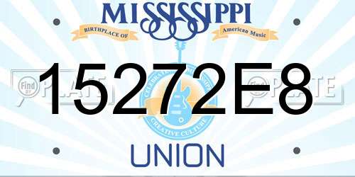 15272E8 Mississippi License Plate