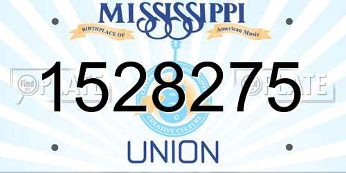 1528275 Mississippi License Plate