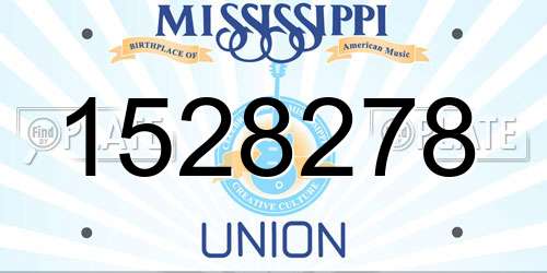 1528278 Mississippi License Plate