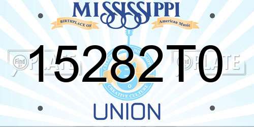 15282T0 Mississippi License Plate