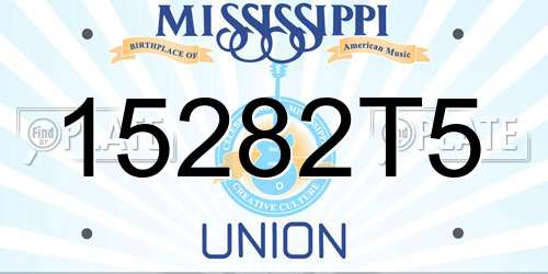 15282T5 Mississippi License Plate