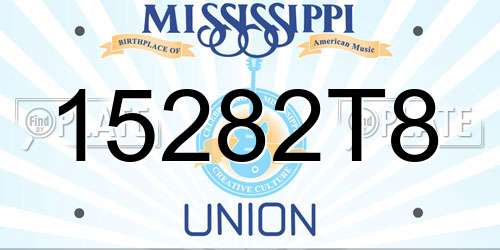 15282T8 Mississippi License Plate