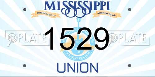 1529 Mississippi License Plate