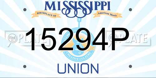 15294P Mississippi License Plate