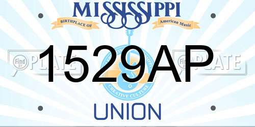 1529AP Mississippi License Plate