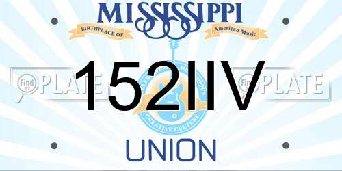 152IIV Mississippi License Plate