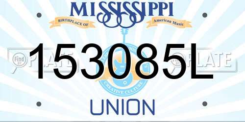 153085L Mississippi License Plate