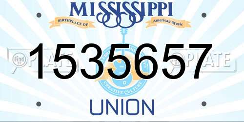 1535657 Mississippi License Plate
