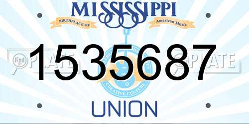 1535687 Mississippi License Plate