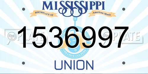1536997 Mississippi License Plate