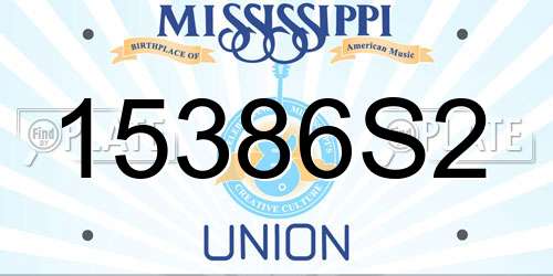 15386S2 Mississippi License Plate