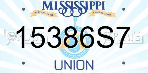 15386S7 Mississippi License Plate