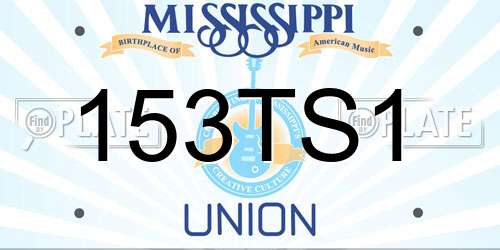 153TS1 Mississippi License Plate
