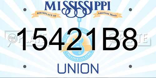 15421B8 Mississippi License Plate