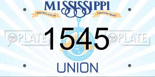 1545 Mississippi License Plate