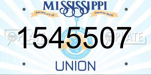 1545507 Mississippi License Plate